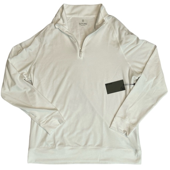 G/FORE Other - NWT Men's G/Fore Golf Luxe Long Sleeve 1/4 Zip Pullover Snow White Sz Large